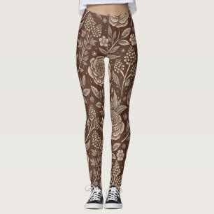 Café Rose Wild florales Muster Leggings