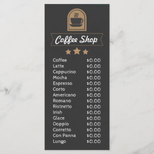 Café Shop personnalisable ajouter menu photo modèl