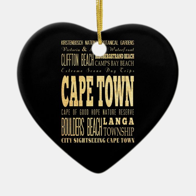 Café-Stadtstadt der Südafrika-Typografie-Kunst Keramikornament (Vorne)