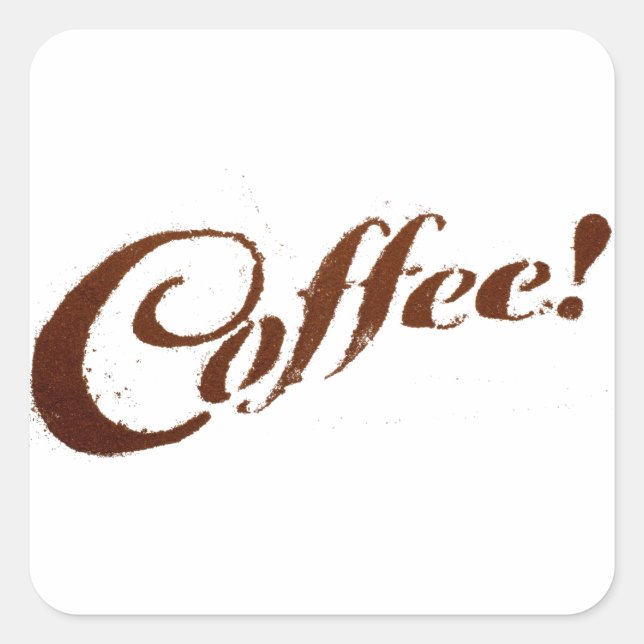 Café - Stickers Carrés (Devant)