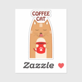 Café | Stickers personnalisés en vinyle découpés s