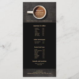 Café sur Black Wood Café Shop Menu Circulaire