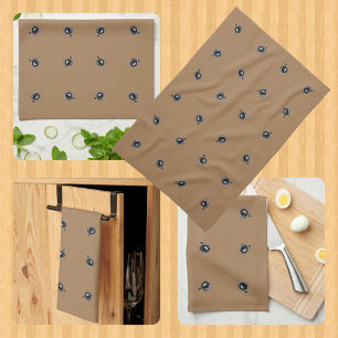 Café Tasses à motif Serviette de cuisine Brown