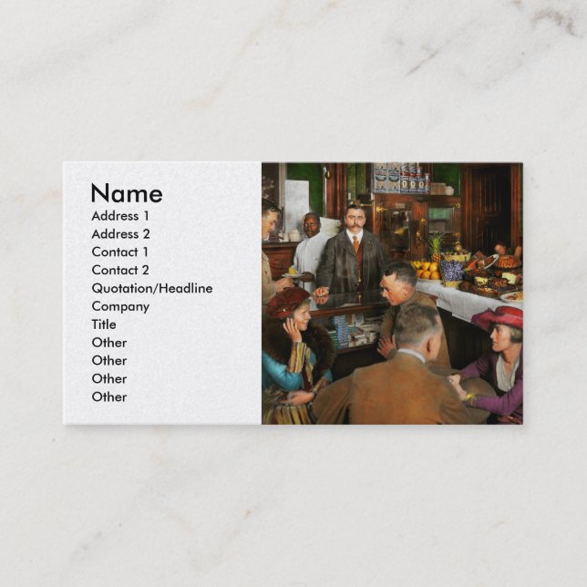 Cafe - Temptationen 1915 Visitenkarte (Vorderseite)