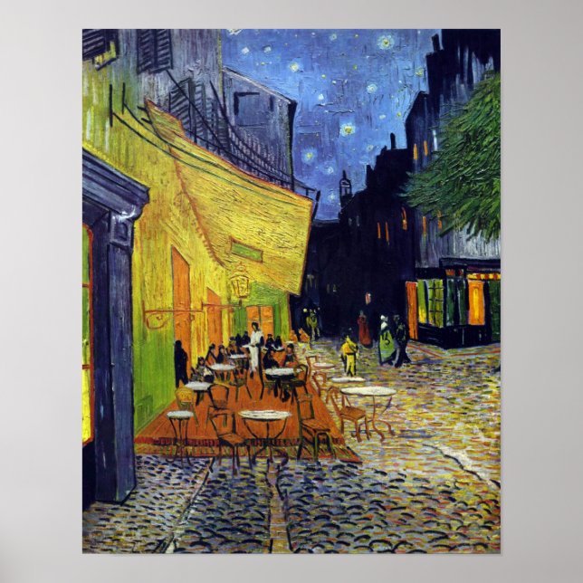 Cafe Terrace at Night by Vincent van Gogh 1888 Poster (Vorne)