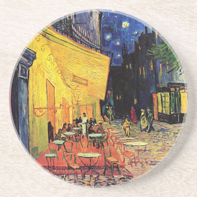 Café Terrace at Night by Vincent van Gogh Untersetzer (Vorne)