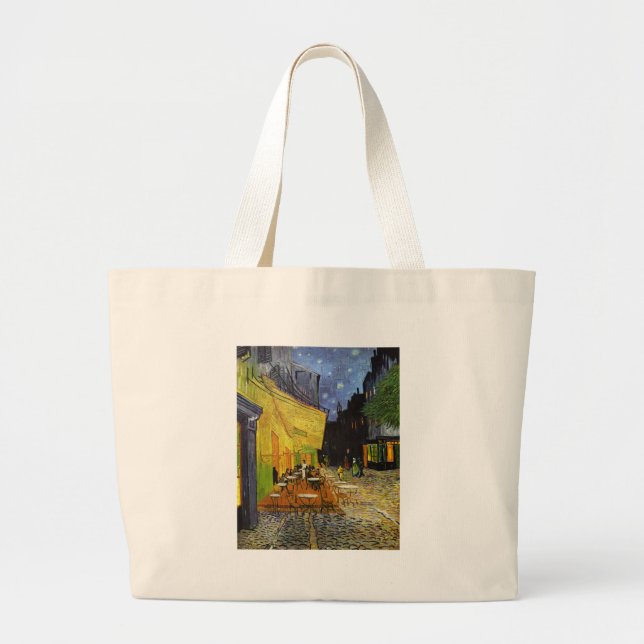 Café Terrace at Night Van Gogh Jumbo Stoffbeutel (Vorne)