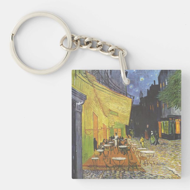 Café Terrace at Night Van Gogh Schlüsselanhänger (Vorderseite)