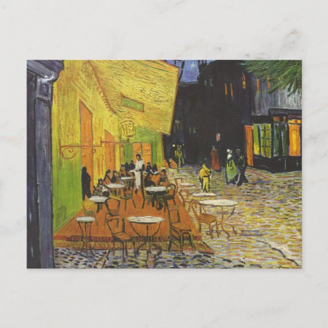Café Terrace at Night - Vincent Van Gogh Postkarte (Vorderseite)