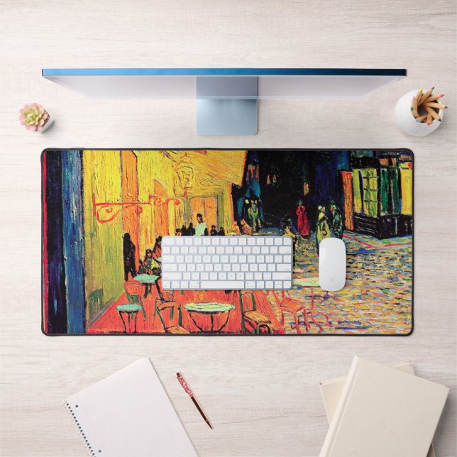 Cafe Terrace at Night, Vincent van Gogh Schreibtischunterlage (Büro 1)