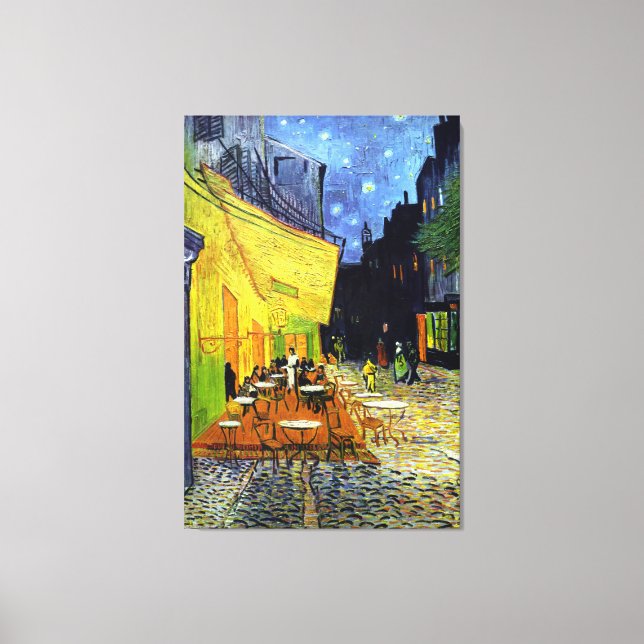 Café Terrace on Night by Van Gogh Leinwanddruck (Vorderseite)