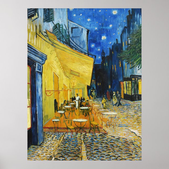 Café Terrace on Night Van Gogh Art Print Poster (Vorne)