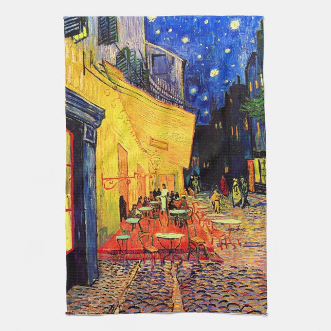 Café Terrace Place du Forum Van Gogh Geschirrtuch (Vertikal)