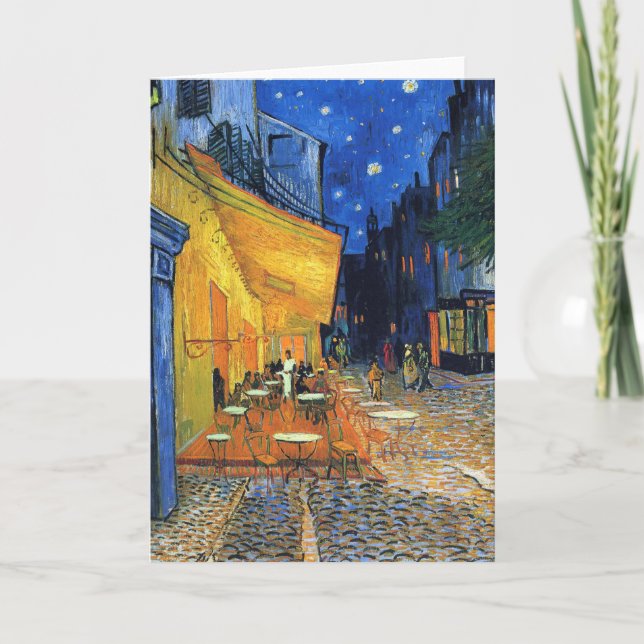 Café Terrace Reprint Grußkarte Karte (Vorderseite)