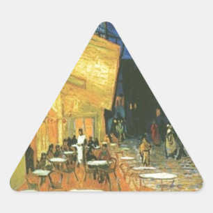 Cafe Terrace - Vincent van Gogh Dreieckiger Aufkleber