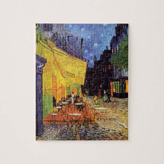 Café Terrasse am Abend bei Vincent Van Gogh (Vertikal)