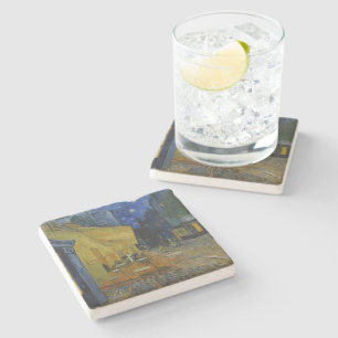 Cafe-Terrasse bei Nacht von Vincent van Gogh Steinuntersetzer