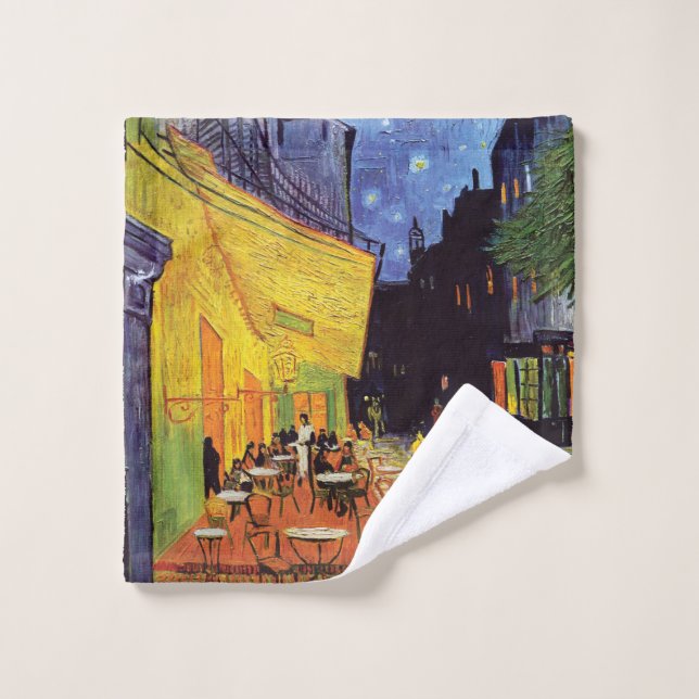 Café-Terrasse nachts durch Van Gogh Waschlappen (Waschlappen)