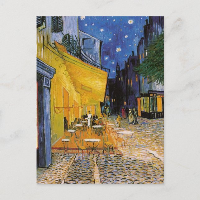 Café Terrasse Postkarte (Vorderseite)
