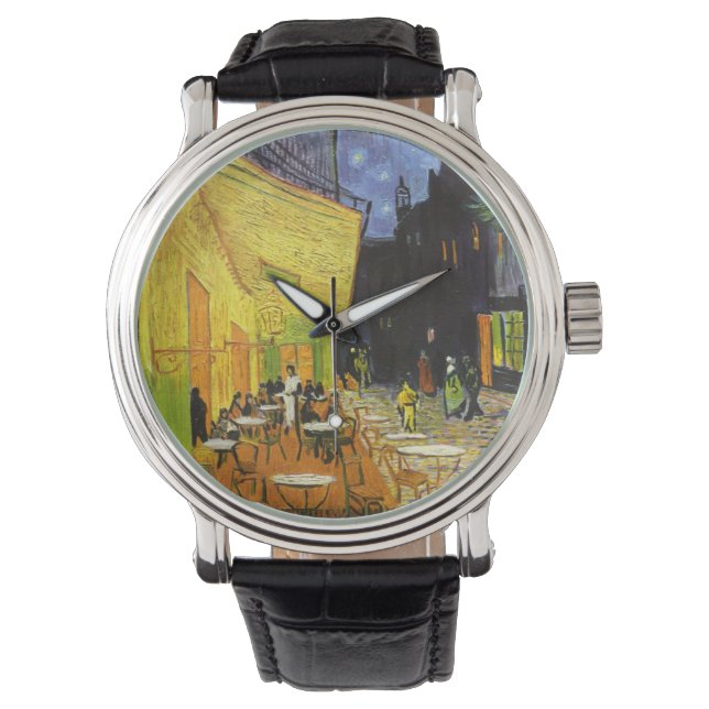 Café-Terrasse Van Gogh Armbanduhr (Vorderseite)