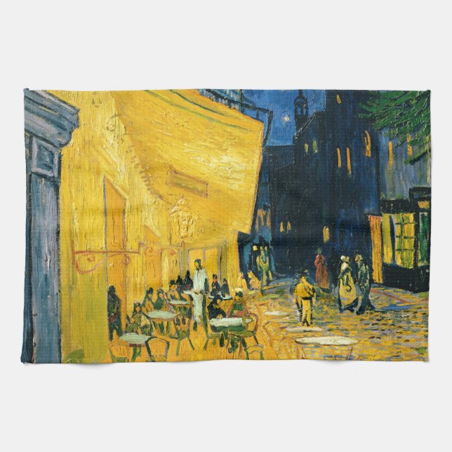Café-Terrasse Vincent van Goghs |, Place du Forum Geschirrtuch (Horizontal)