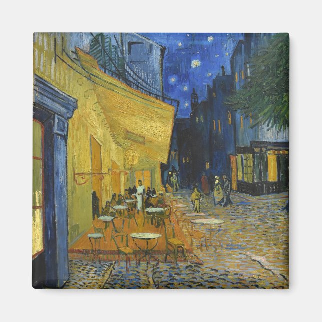 Café Terrasse von Vincent Van Gogh Magnet (Vorne)