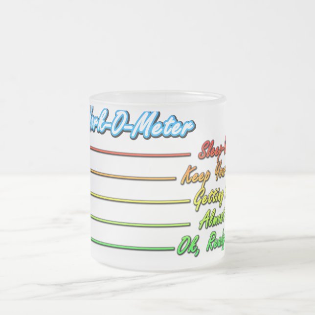 Café Work-O-Meter, Funny Coffee Humour Mug (Centre)