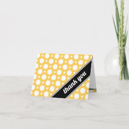 Cafe Yellow Assorted Polka Dot Danke Karte