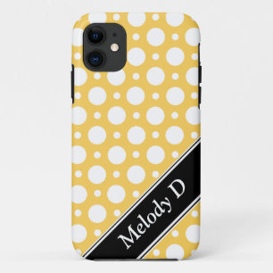 Cafe Yellow Assorted Polka Dots iPhone 5 Fall 11 Hülle