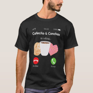 Cafecito Café Conchas Lustig Niedlich Spanischer W T-Shirt