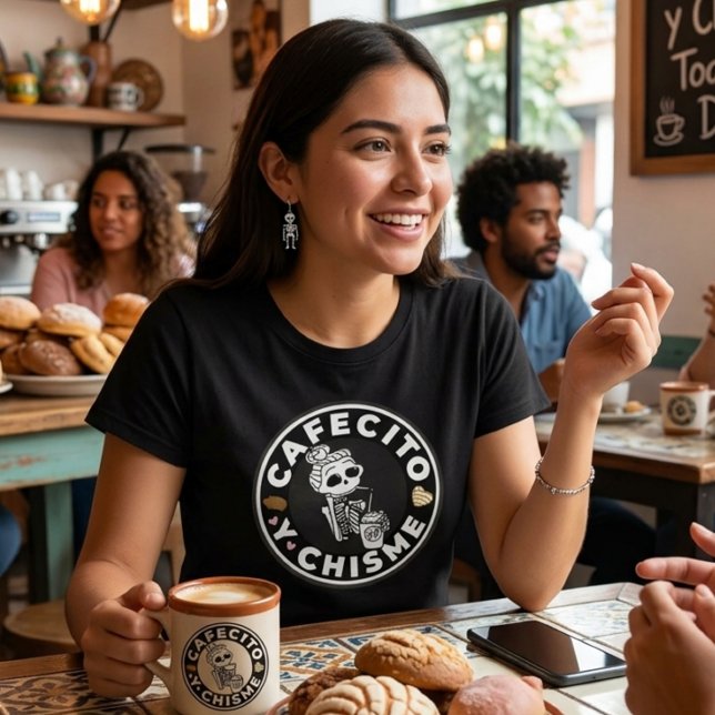 Cafecito y Chisme Pan dulce Mexican T-Shirt (Cafecito y Chisme Pan dulce Mexican  T-Shirt)