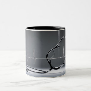 Caféine avec battement de coeur : Mug Stethoscope
