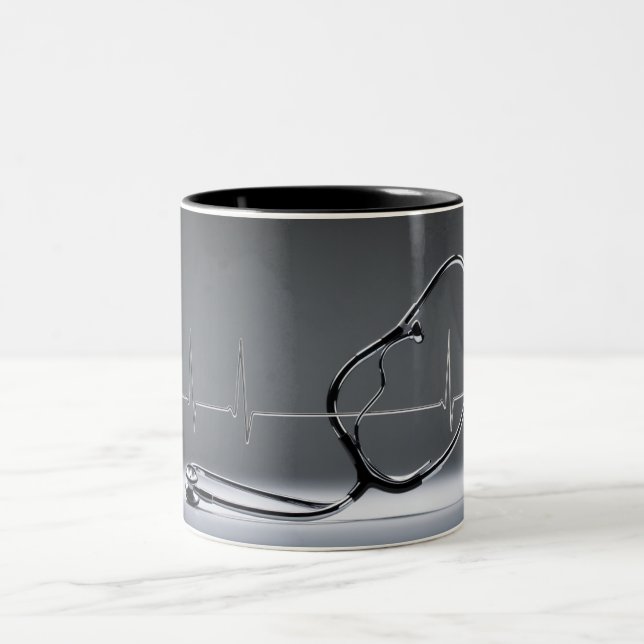 Caféine avec battement de coeur : Mug Stethoscope (Centre)