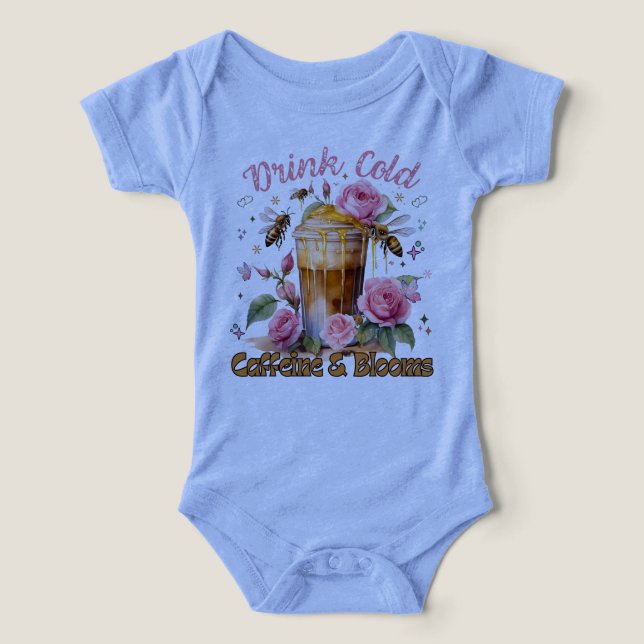Caféine et fleurs : Café glacé délicieux (Design Recto)