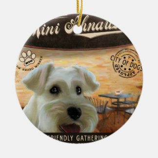 CaféminiSchnauzer Keramik Ornament