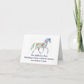 Cafepresslogo, The AllHorses PostErstellen Sie ein Karte