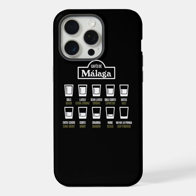Cafes de Malaga iPhone 15 Pro Max Hülle (Rückseite)