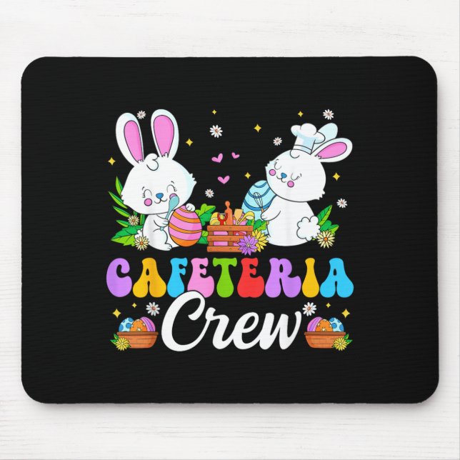 Cafeteria-Crew Lunch Lady Bunny Frohe Ostern Mousepad (Vorne)
