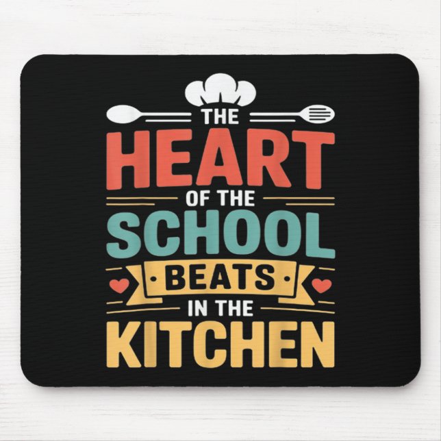 Cafeteria Küchenangebot Mittag-Schule Mousepad (Vorne)