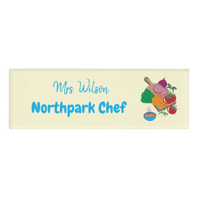 Cafeteria Mitarbeiter Tag Namenschild (Vorderseite)