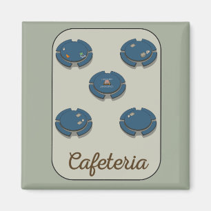Cafeteria Niedliches Design Ideen cooler Cartoon Magnet