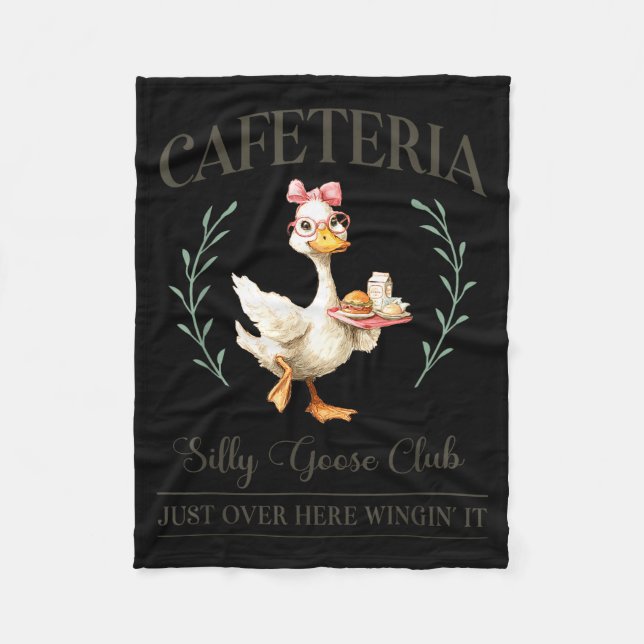 Cafeteria Silly Goose Club For School Lunch Lady  Fleecedecke (Vorderseite)