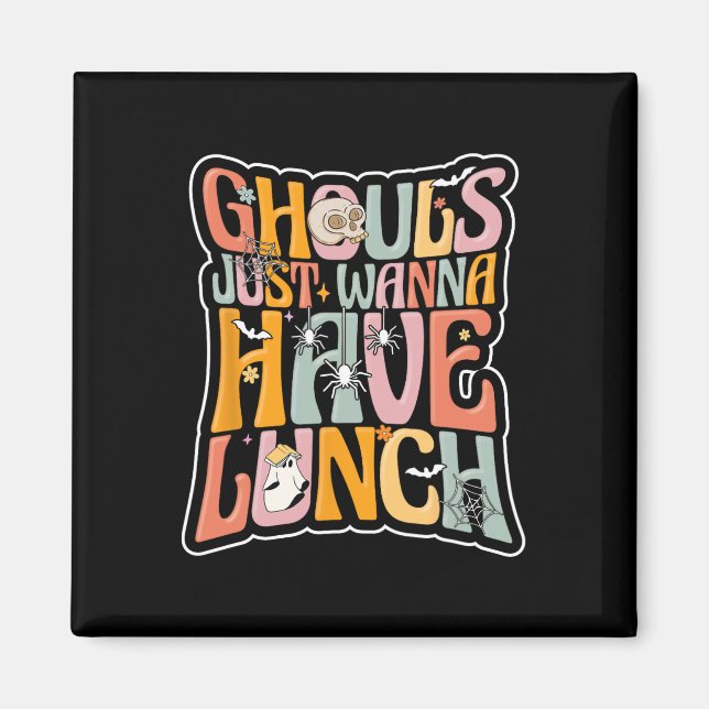 Cafeteria Worker Back to School Halloween La Magnet (Vorne)