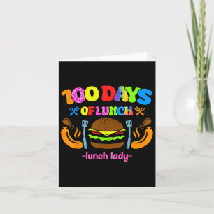 Cafeteria Worker Lunch Lady 100 Days of Lun Karte