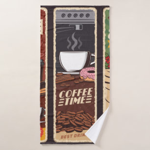 Cafetière Bannières vintages vintages, cafétéria e