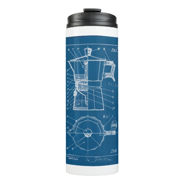 cafetiere moka bialetti blueprinplan thermosbecher (Vorderseite)