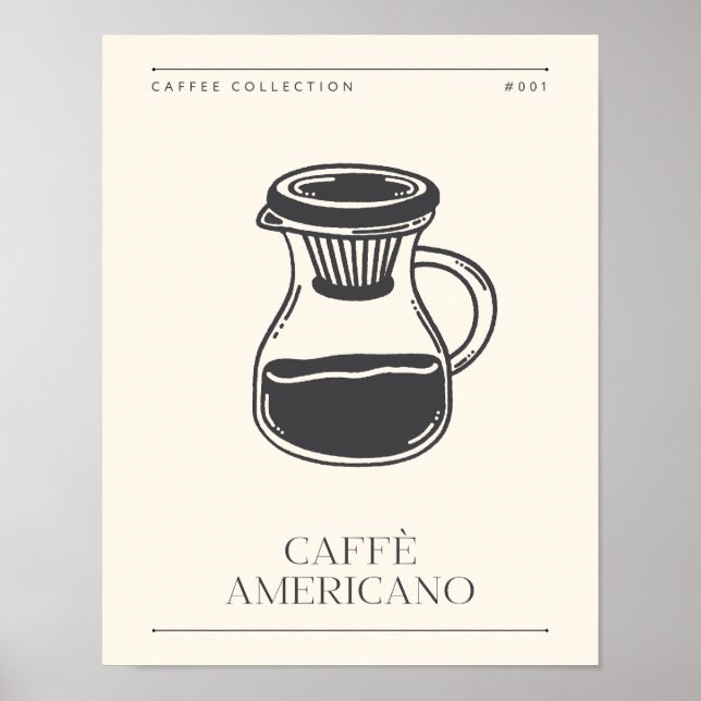 Caffe Americano Kitchen Print Poster (Vorne)