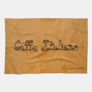 Caffe Italiano Tuscan Orange Küchenhandtuch Geschirrtuch