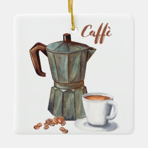 Caffè Moka Topfverzierung Kaffeemaschine Keramikornament