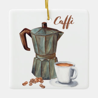 Caffè Moka Topfverzierung Kaffeemaschine Keramikornament